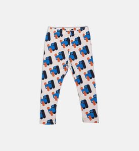 Bobo Choses All-over Dogs Pattern Elasticated Waistband Leggings, Packshot View Bobo Choses All-over Dogs Pattern Elasticated Waistband Leggings, Packshot View