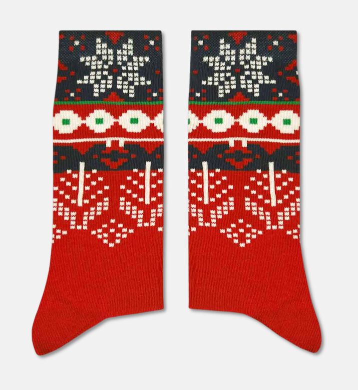 Sikasok Christmas Crochet Long Men Socks, Packshot View