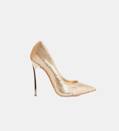 Sequin-embellished Pointed Heels