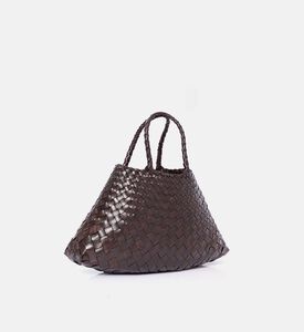 Dragon Diffusion Santa Croce Small Leather Bag, Dark-brown, Packshot View