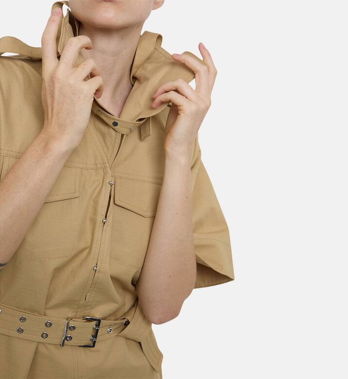 Ganni Classic High-neck Maxi Dress, Model View