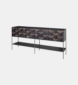 Illusion Oak Veneer Buffet Table