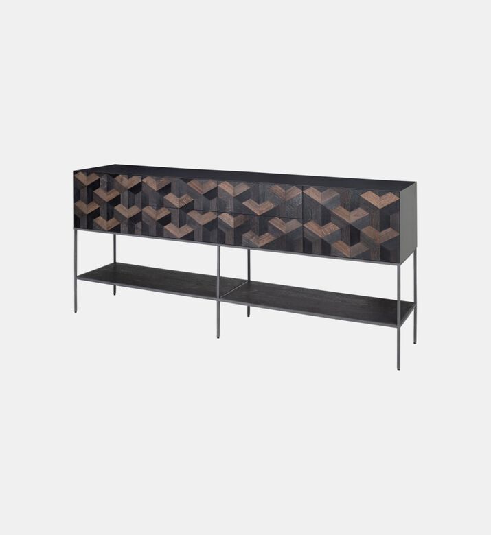 Illusion Oak Veneer Buffet Table