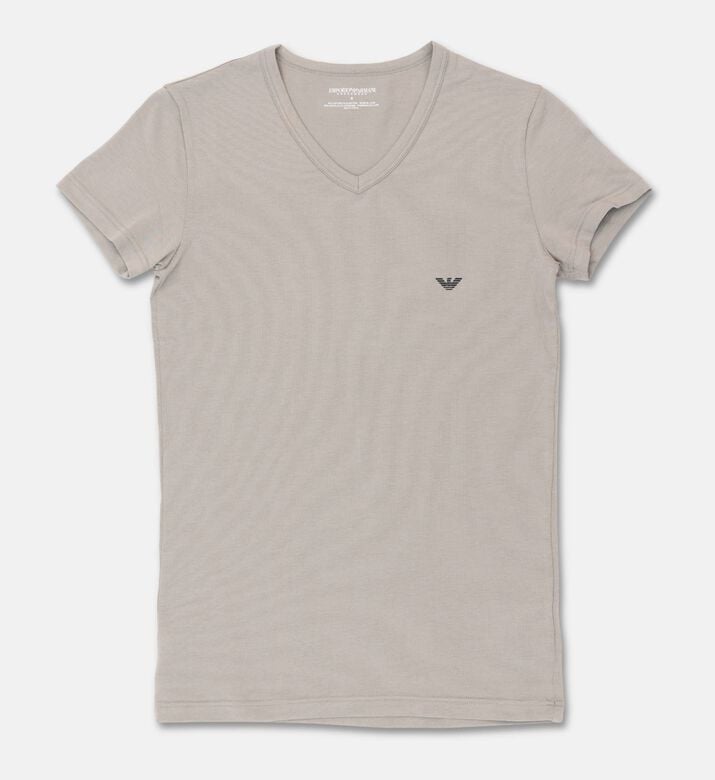 Emporio Armani Slim-fit V-neck T-shirt, Black, L, Packshot View