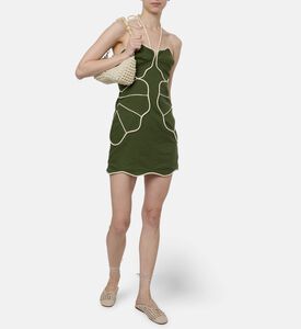 Farm Rio Wavy Cut-outs Mini Dress, Model View
