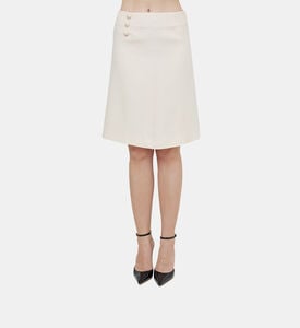 Wool Silk Buttoned Mini Skirt Wool Silk Buttoned Mini Skirt