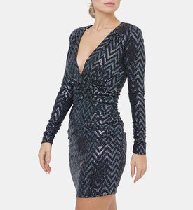 فستان مزين بالترتر من فلافي