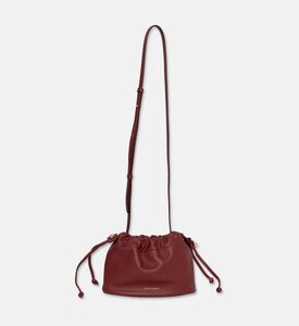 Strathberry Charlotte Drawstring Closure Bag, Dark-brown, Packshot View