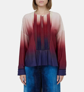 قميص جورجيت فوال بلاسترون بألوان متدرجة أوريغامي