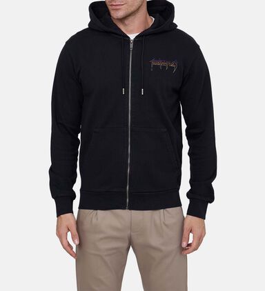 Zip Fastening Hooded Sweatshirt