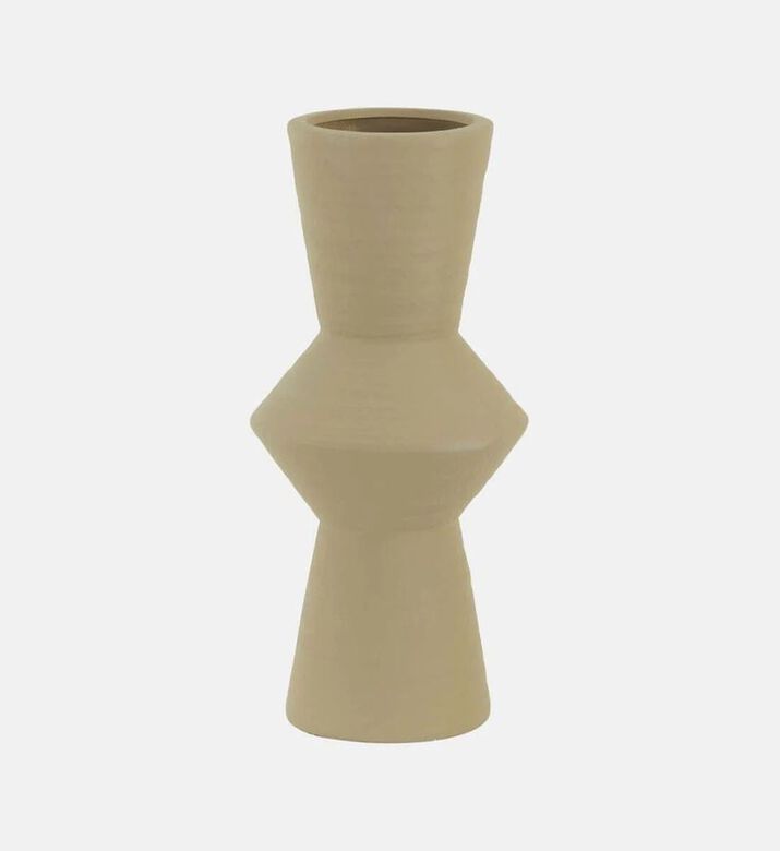 Light and Living Ayla Ceramic Flower Vase, Brown, 22.5x50.5-cm, Packshot View