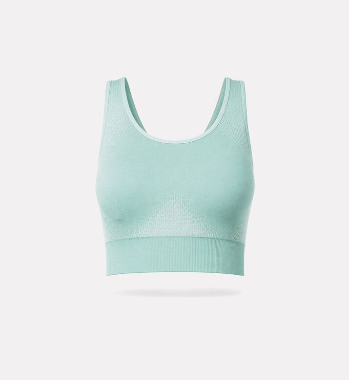 LIVE! Gradient Seamless Knit Top, Green, L, Packshot View