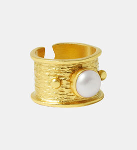 Ottoman Hands Pearl Design Band Ring, Packshot View