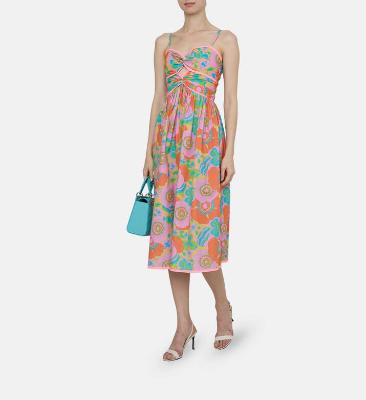 Sleeveless Sweetheart Collar Dress
