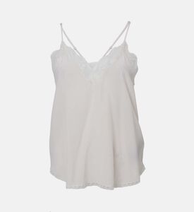 فستان كريستي بدون أكمام مزين بدانتيل