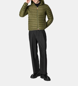 جاكيت منتفخ بشعار جانبي