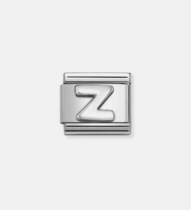 Composable Classic Link Oxidized Steel Sterling Silver Letter Z