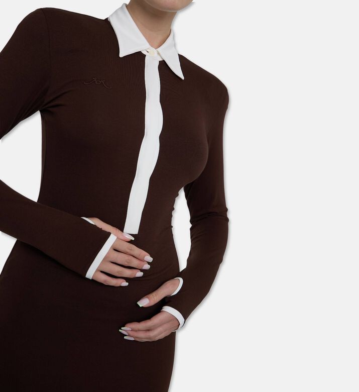 Rowen Rose Dress Ls, Model View