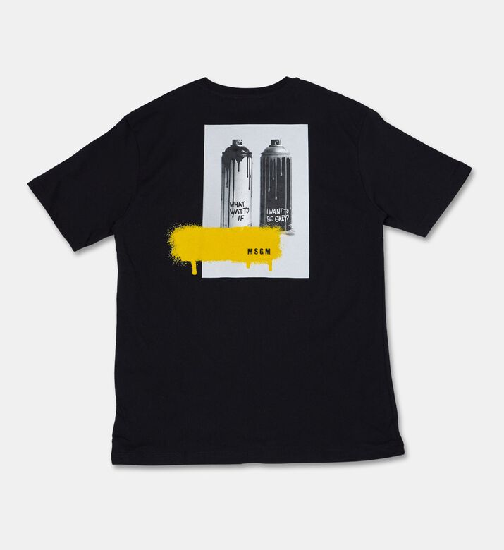 MSGM Cotton Back-graphic T-shirt, Packshot View