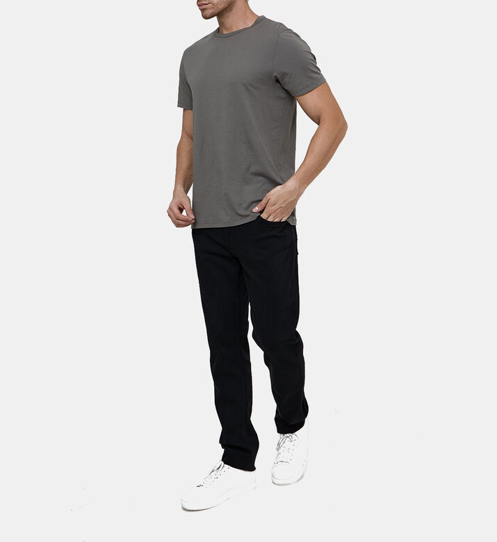 Cotton 5-pockets Slim-fit Dark Denim Pants