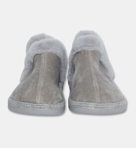 Salvi Wrap-around Plush Trim Faux-fur Loafers, Grey, Eu-41, Packshot View