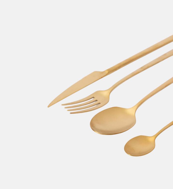 Cristema Tokyo Matte Gold Finish 24-piece Cutlery Set, Packshot View Cristema Tokyo Matte Gold Finish 24-piece Cutlery Set, Packshot View