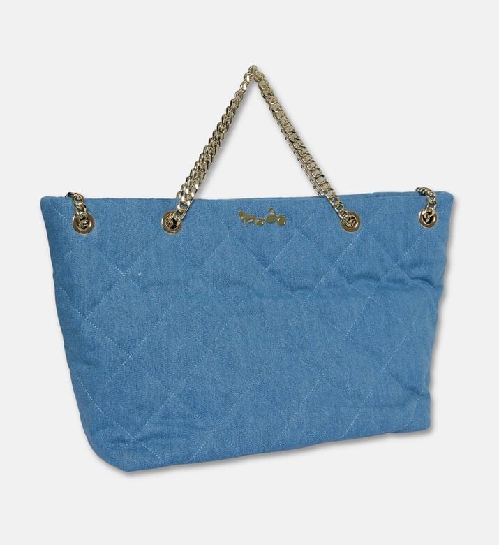 Weill Quilted Denim Chain Shoulder Bag, Packshot View