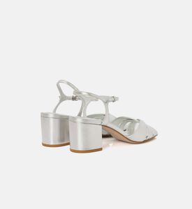 Napa Leather Mid-heel Sandals