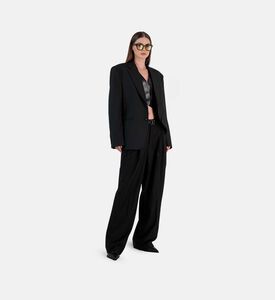 Fold-over Silk Blazer