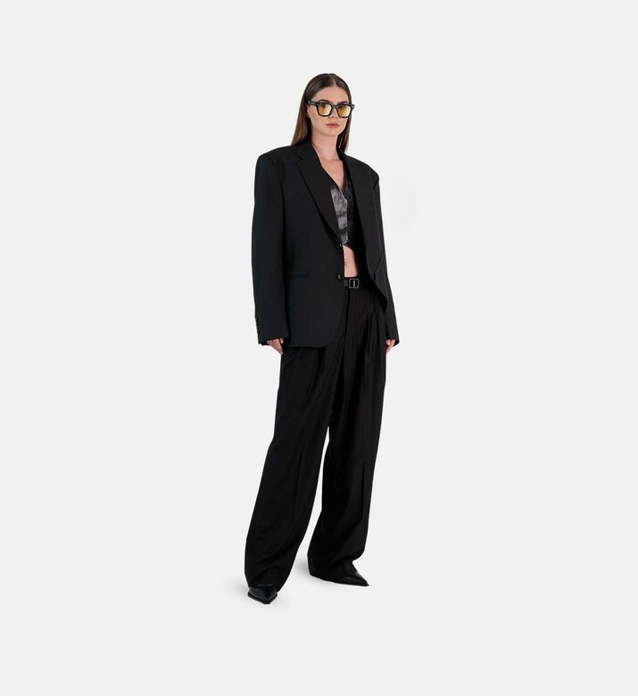 Fold-over Silk Blazer