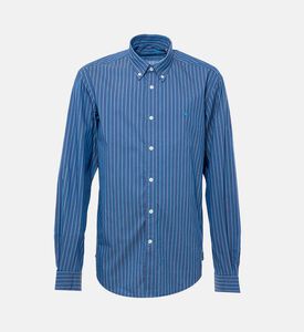 Long-sleeve Stripe-print Shirt
