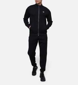 EA7 Logo-badge Stand Collar Tracksuit, Black, Xxl, Model View