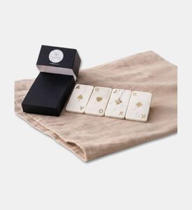 Tohfa Luxe Playing Card 4-piece Marble Coaster Set, Packshot View
