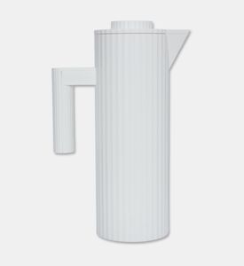 Alessi Plisse Jug Vacuum Glass, White, Packshot View