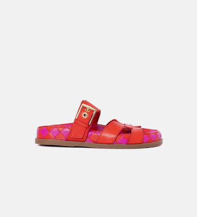 Leather Multi-strap Slippers