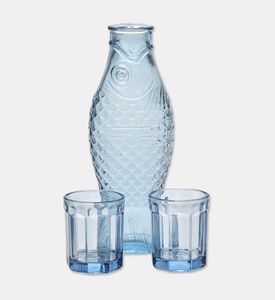Serax Fish Fish 2-glasses Carafe Set, Blue, Packshot View