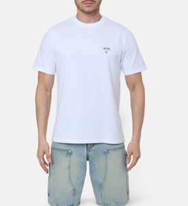 Arte Minimalist Embroidered Heart Logo T-shirt, White, Xl, Model View