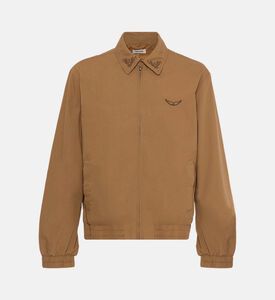 جاكيت لون قطن مطرزة