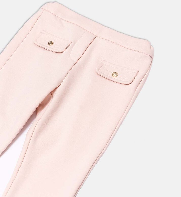 Elastic Waist Front Pockets Pants