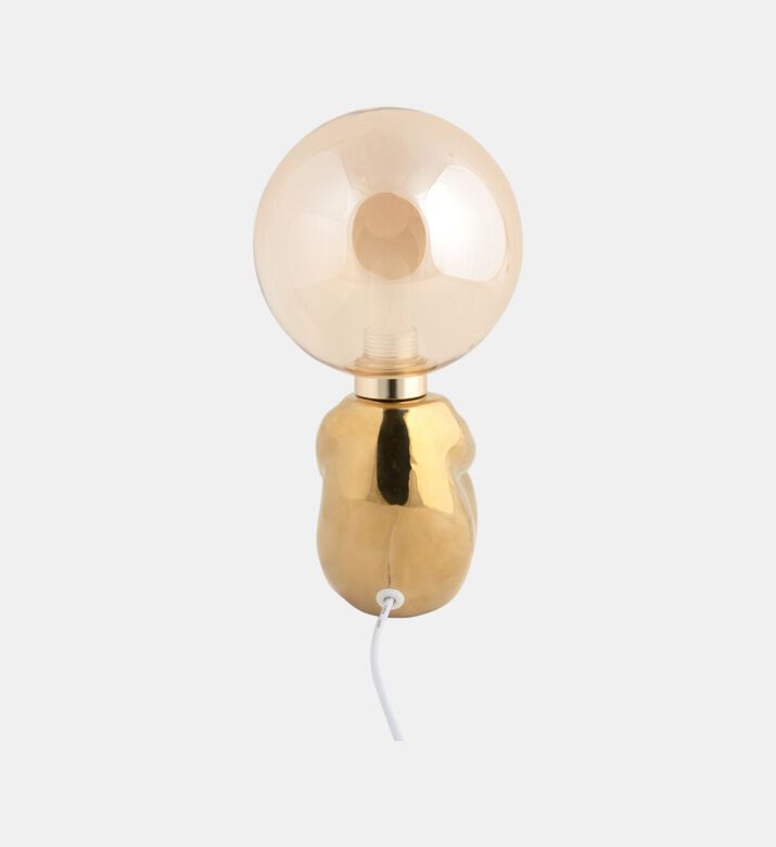 Leitmotiv Joey Ceramic Led Table Lamp, Gold, Packshot View