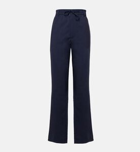 Les Deux Como Tapered Drawstring Trousers, Navy, 36-32, Packshot View