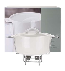 Porcelain Round Food Warmer- 30.5 Cm