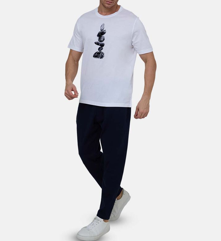 Cotton Printed Crewneck Short-sleeve T-shirt