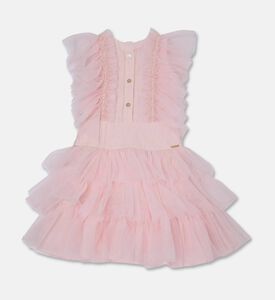 Poca and Poca Ruffle Hem Button Closure Dress, Packshot View