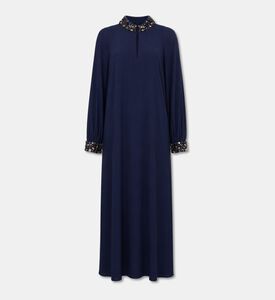 Luisa Spagnoli Stone-embellished Flared Dress, Purple, L, Packshot View