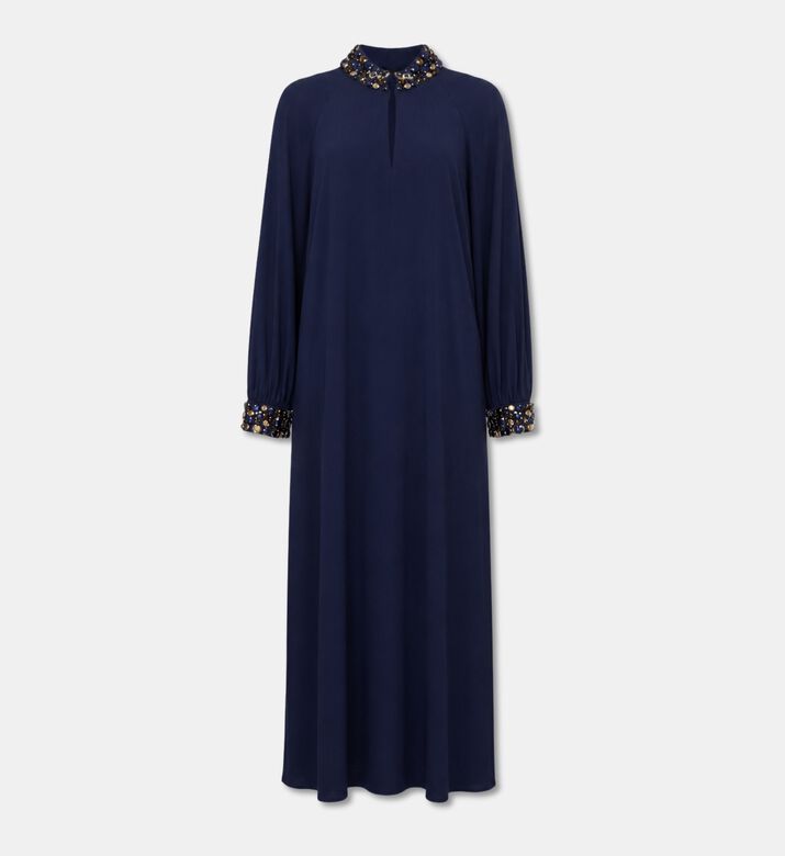 Luisa Spagnoli Stone-embellished Flared Dress, Purple, L, Packshot View