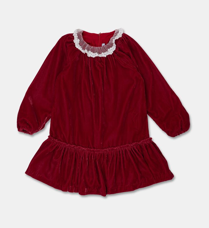 Tartine et Chocolat Velvet Long-sleeve Dress, Packshot View