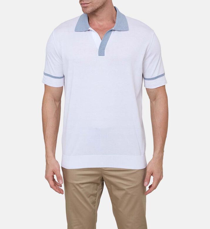 Cotton Knit Polo Shirt
