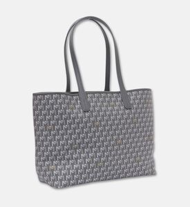 Maya.M Vegan Leather Medium Tote Bag, Grey, Packshot View