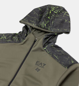 سويت شيرت طويل الأكمام بطبعة شعار